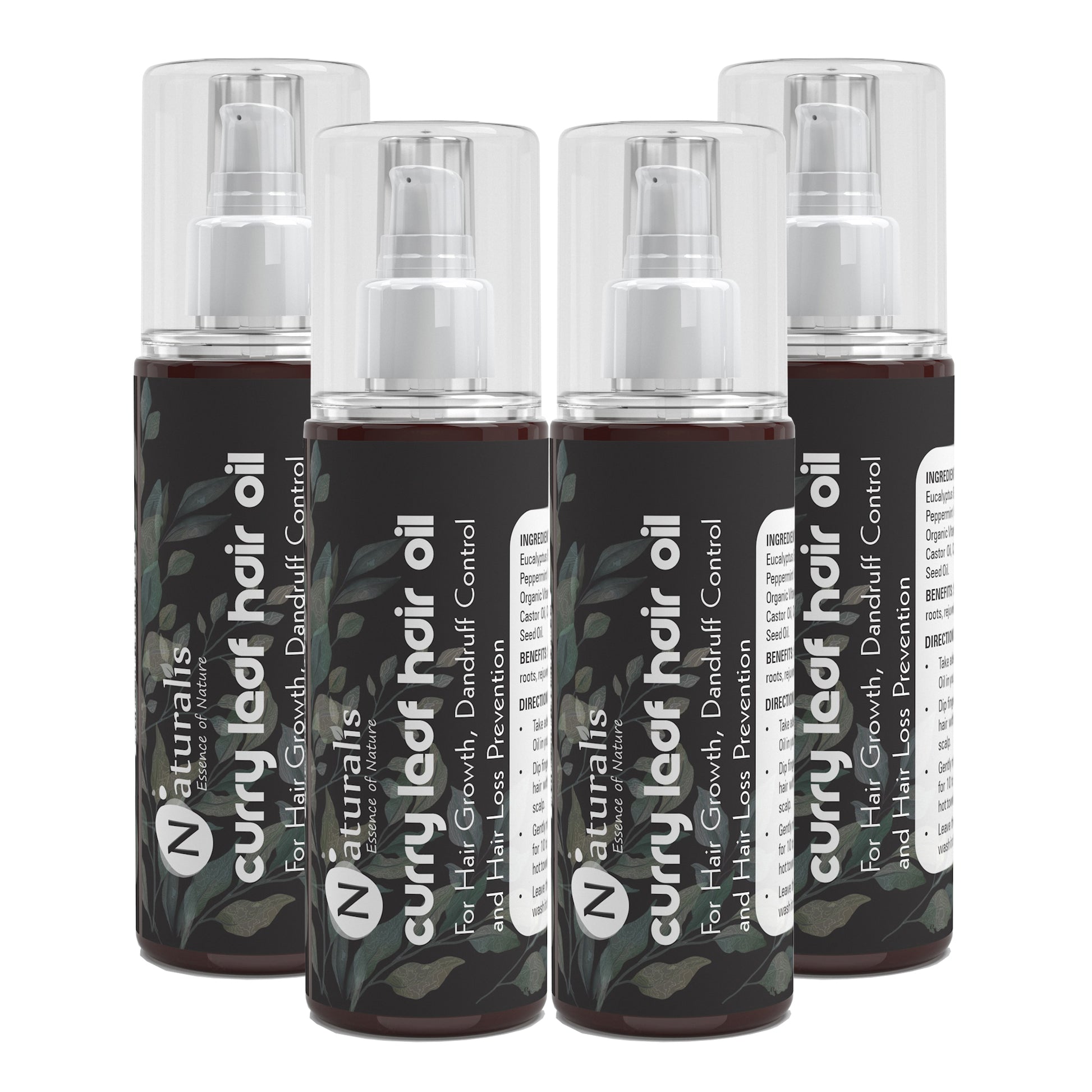 Naturalis Curry Leaves Natural Premium Hair Oil for Growth, Dandruff, Hair Loss and Rejuvenate Follicles, Non sticky all Natural product No Parabens & No Mineral Oil - Naturalis