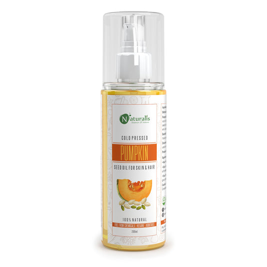 Naturalis Cold Pressed Pumpkin Seed Carrier Oil for hair and skin, 200ml