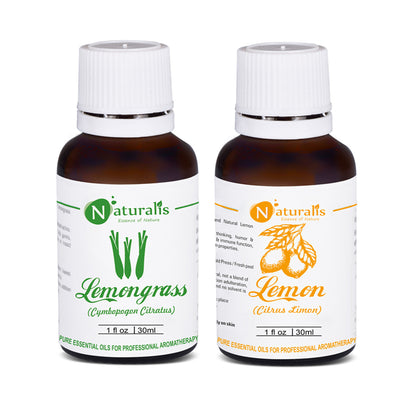 Lemongrass & Lemon Essential Oil Set of 2 -30ml by Naturalis - Pure & Natural - Naturalis