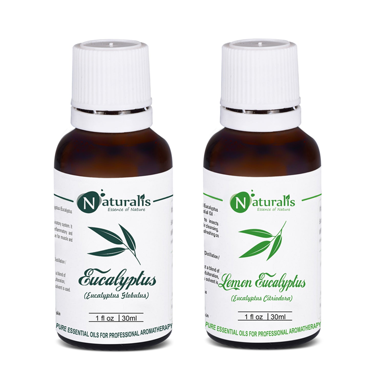 Eucalyptus & Lemon Eucalyptus Essential Oil Set of 2- 30ml by Naturalis - Pure & Natural - Naturalis