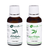 Eucalyptus & Lemon Eucalyptus Essential Oil Set of 2- 30ml by Naturalis - Pure & Natural - Naturalis