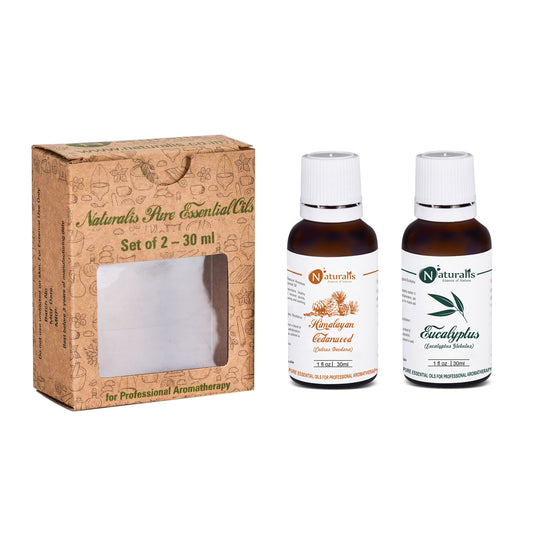 Cedarwood & Eucalyptus Essential Oil set of 2- 30ml by Naturalis - Pure & Natural - Naturalis