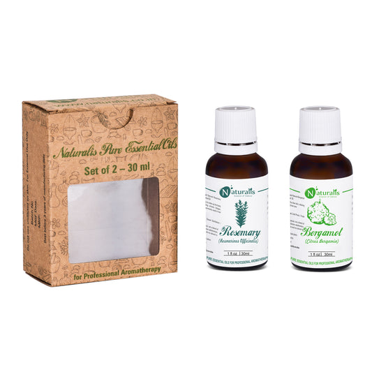 Rosemary & Bergamot Essential Oil set of 2-30ml by Naturalis - Pure & Natural - Naturalis