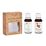 Naturalis Nasal Conjunction / Sinus Relief Essential Oil Set 2 of Peppermint & Eucalyptus Essential Oil