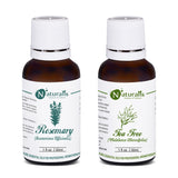 Rosemary Oil & Tea Tree Oil- Essential Oil Set of 2  by Naturalis - Pure & Natural - Naturalis
