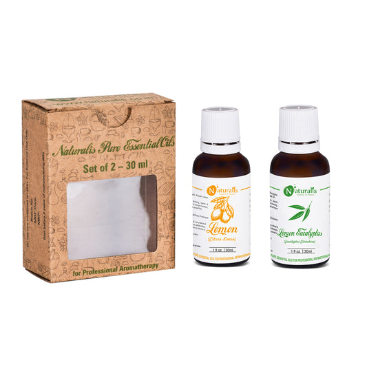 Lemon & Lemon Eucalyptus Essential Oil Set of 2 by Naturalis - Pure & Natural - Naturalis