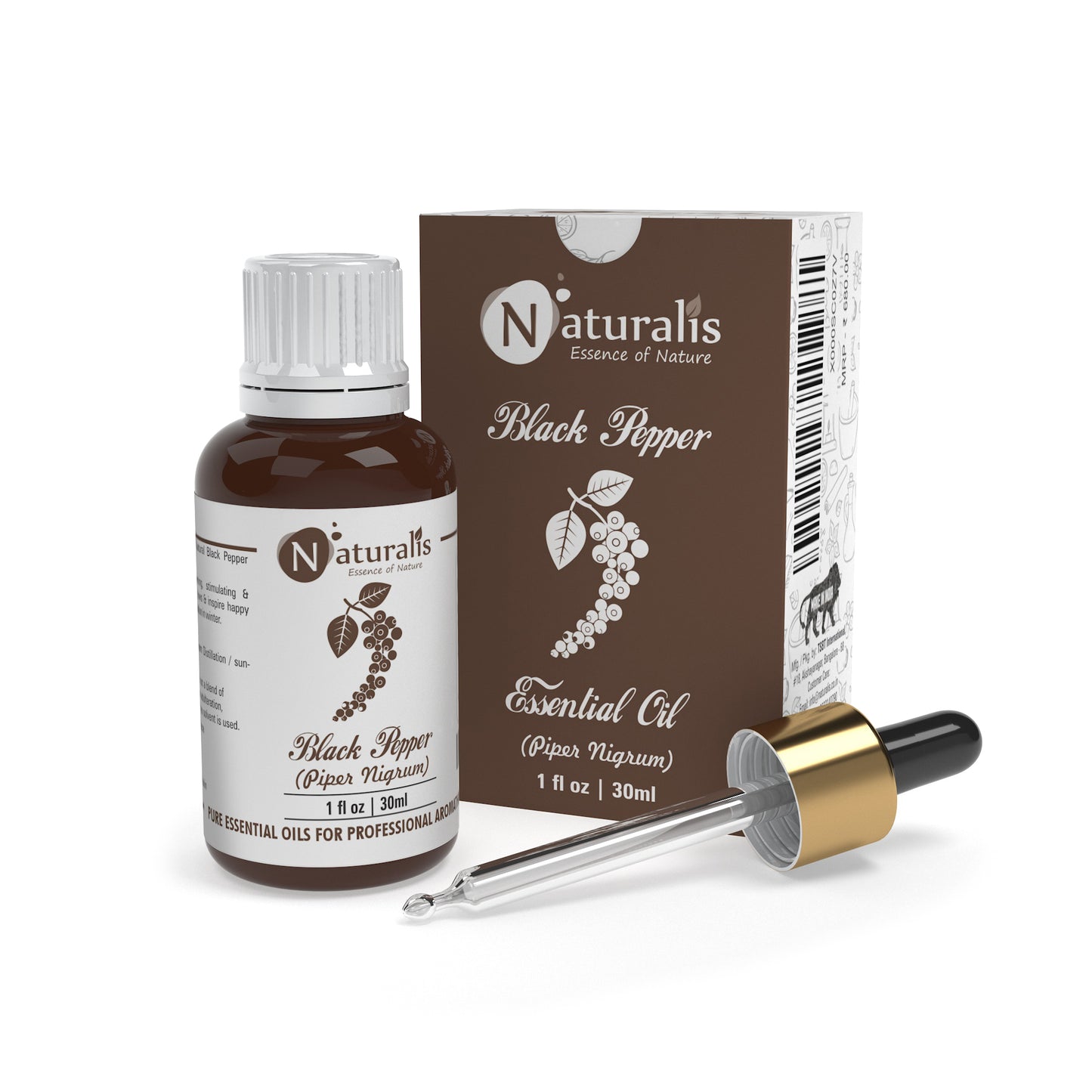 Black Pepper Essential Oil by Naturalis - Pure & Natural - Naturalis