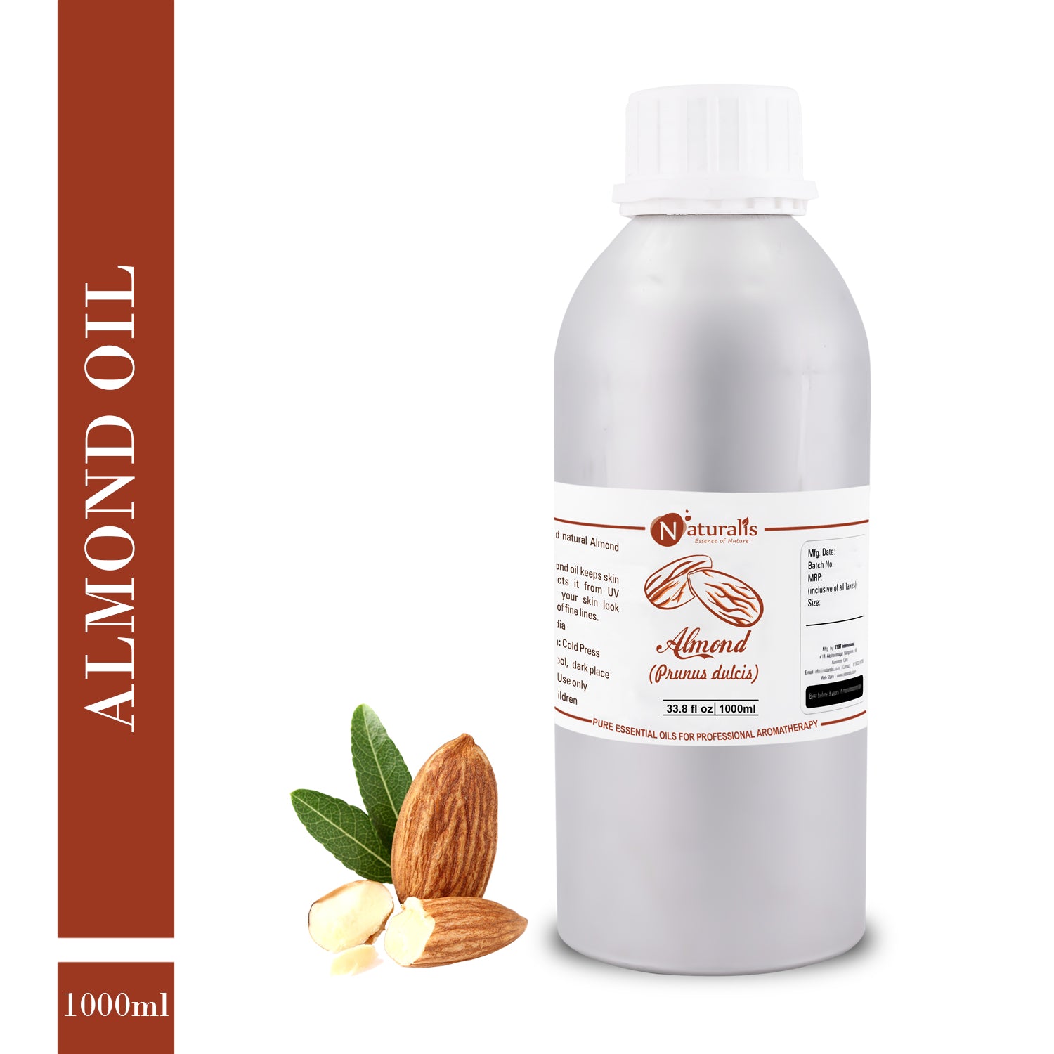 Almond Carrier Oil by Naturalis - Pure & Natural - Naturalis