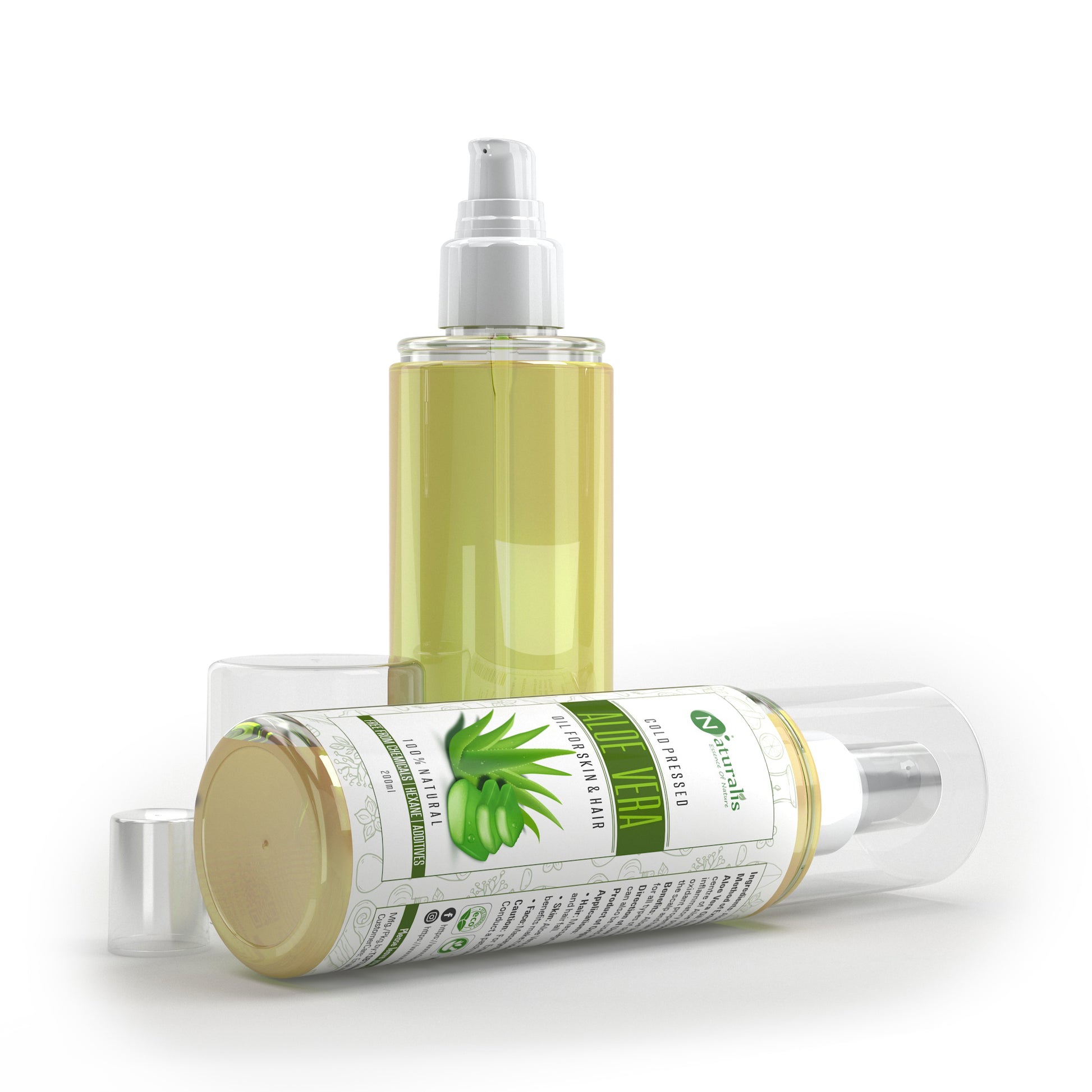 Aloe Vera Aloe Vera Carrier Oil for moisturizer & Dark Circles, 200ml - Naturalis