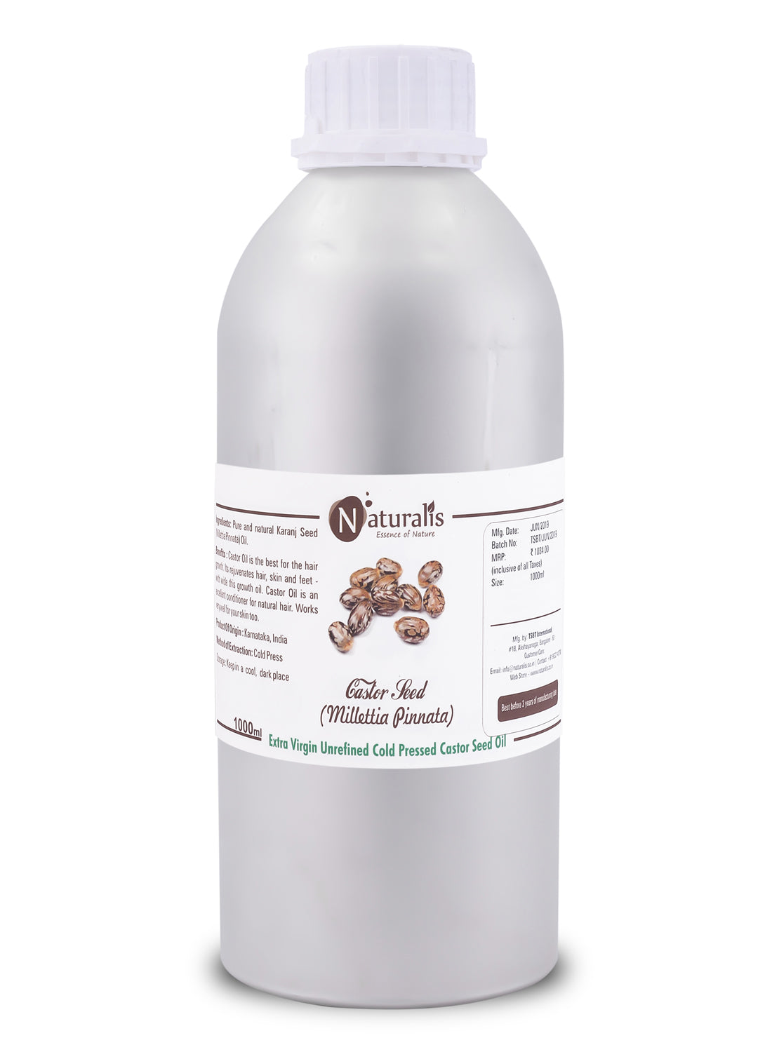 Naturalis Castor Oil For Skin & Hair Oil – Extra Virgin Cold Pressed - Naturalis