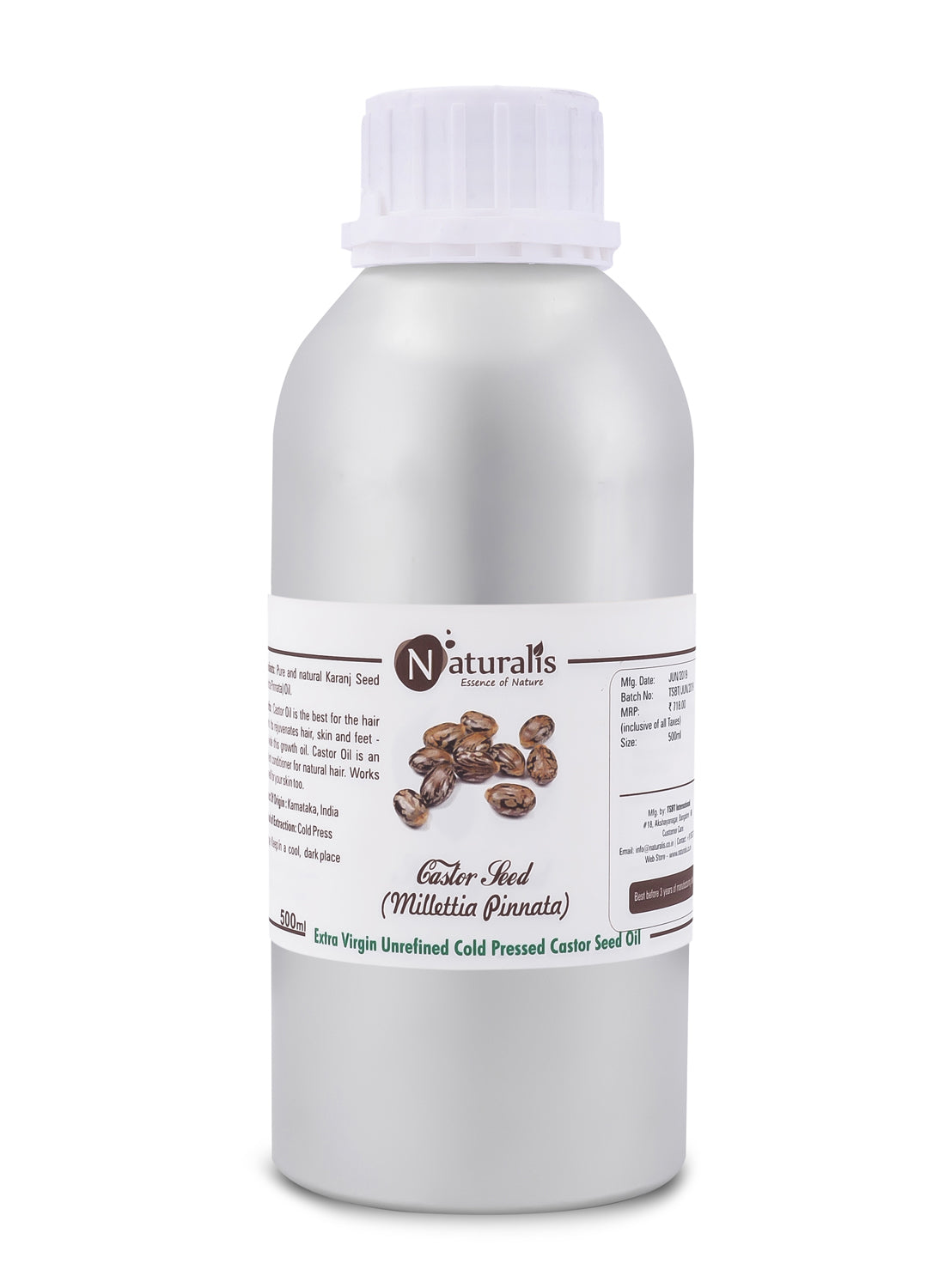 Naturalis Castor Oil For Skin & Hair Oil – Extra Virgin Cold Pressed - Naturalis