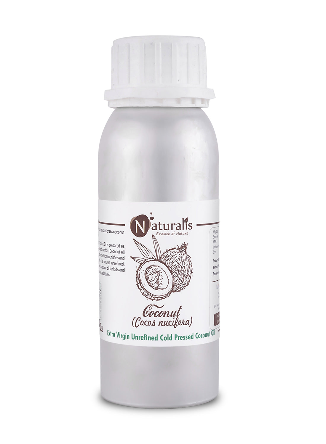 Naturalis Coconut Oil For Skin & Hair – Extra Virgin, Unrefined, Cold Pressed - Naturalis