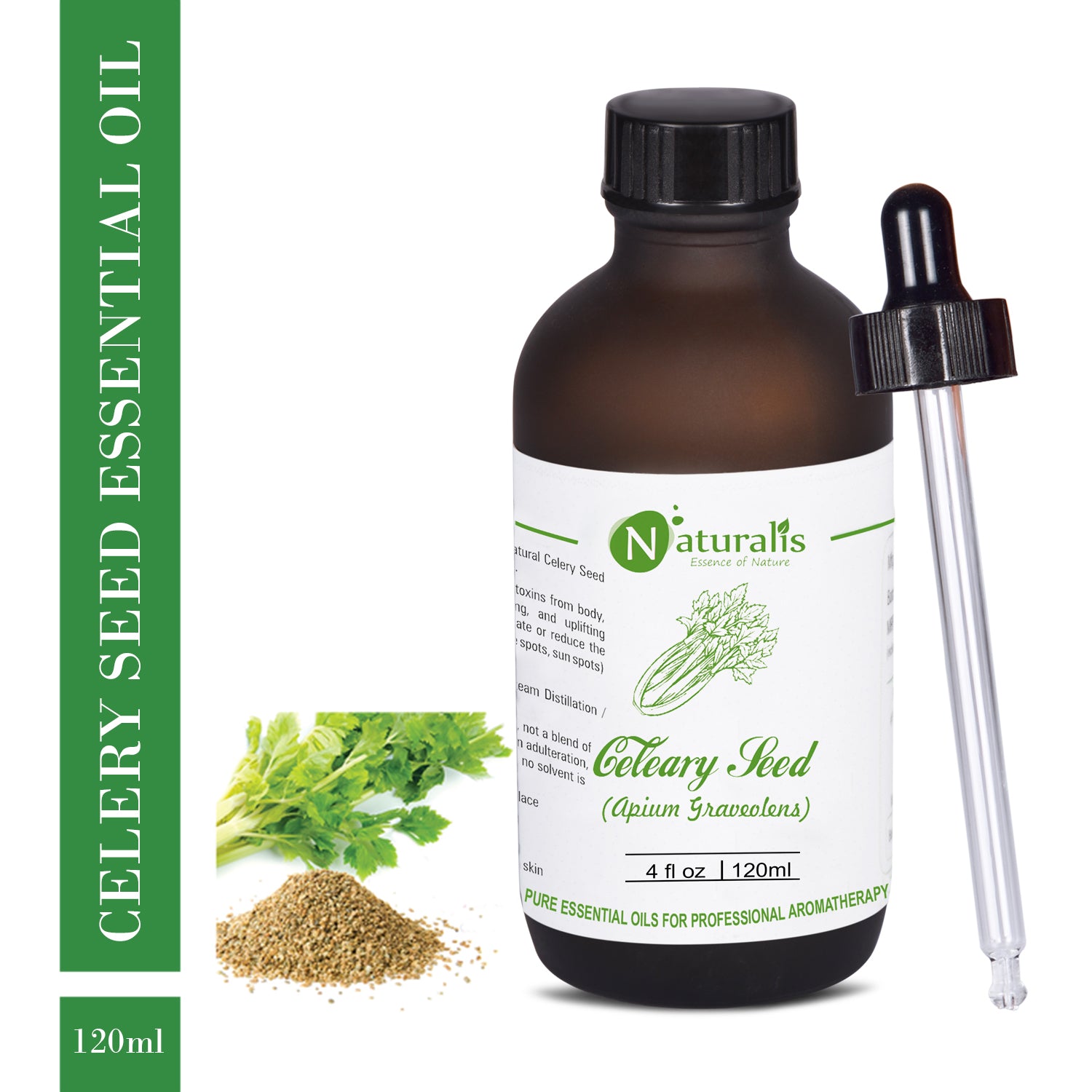 Pure Celery Seed Essential Oil by Naturalis 100ml - Naturalis
