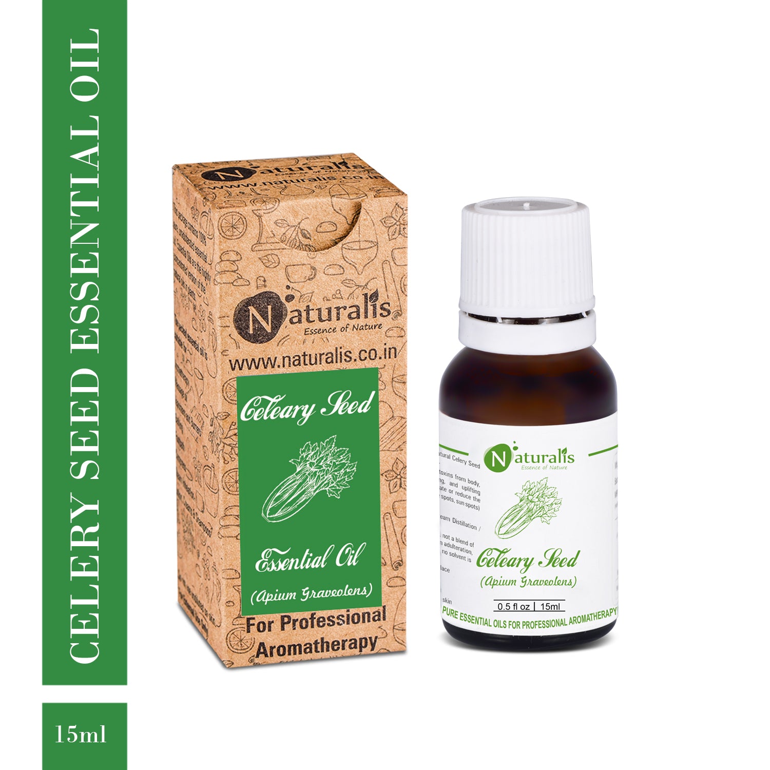 Pure Celery Seed Essential Oil by Naturalis 100ml - Naturalis