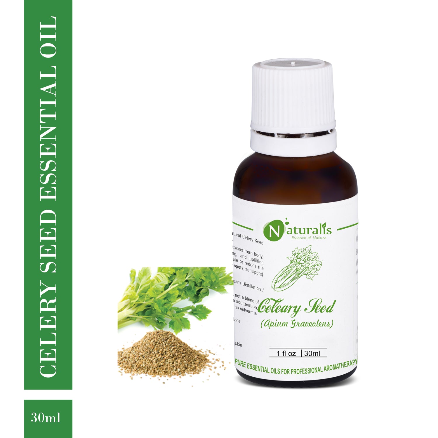 Pure Celery Seed Essential Oil by Naturalis 100ml - Naturalis