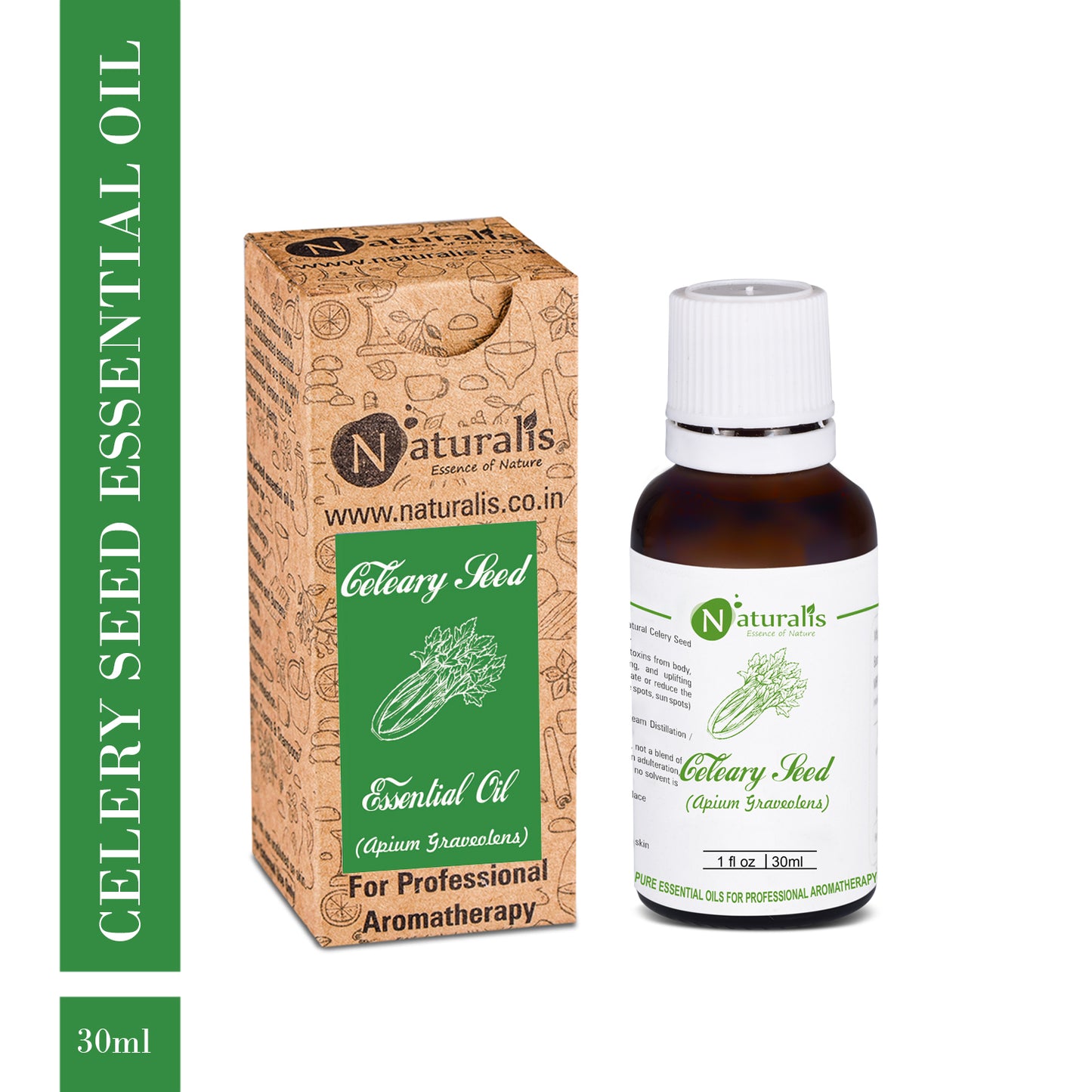 Pure Celery Seed Essential Oil by Naturalis 100ml - Naturalis