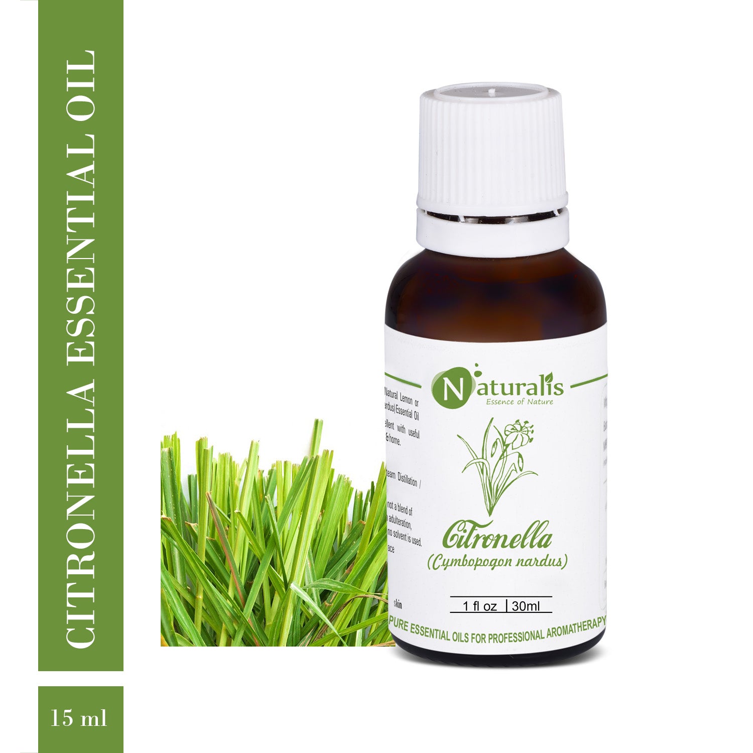 Citronella (Ceylon) Essential Oil by Naturalis - Pure & Natural - Naturalis