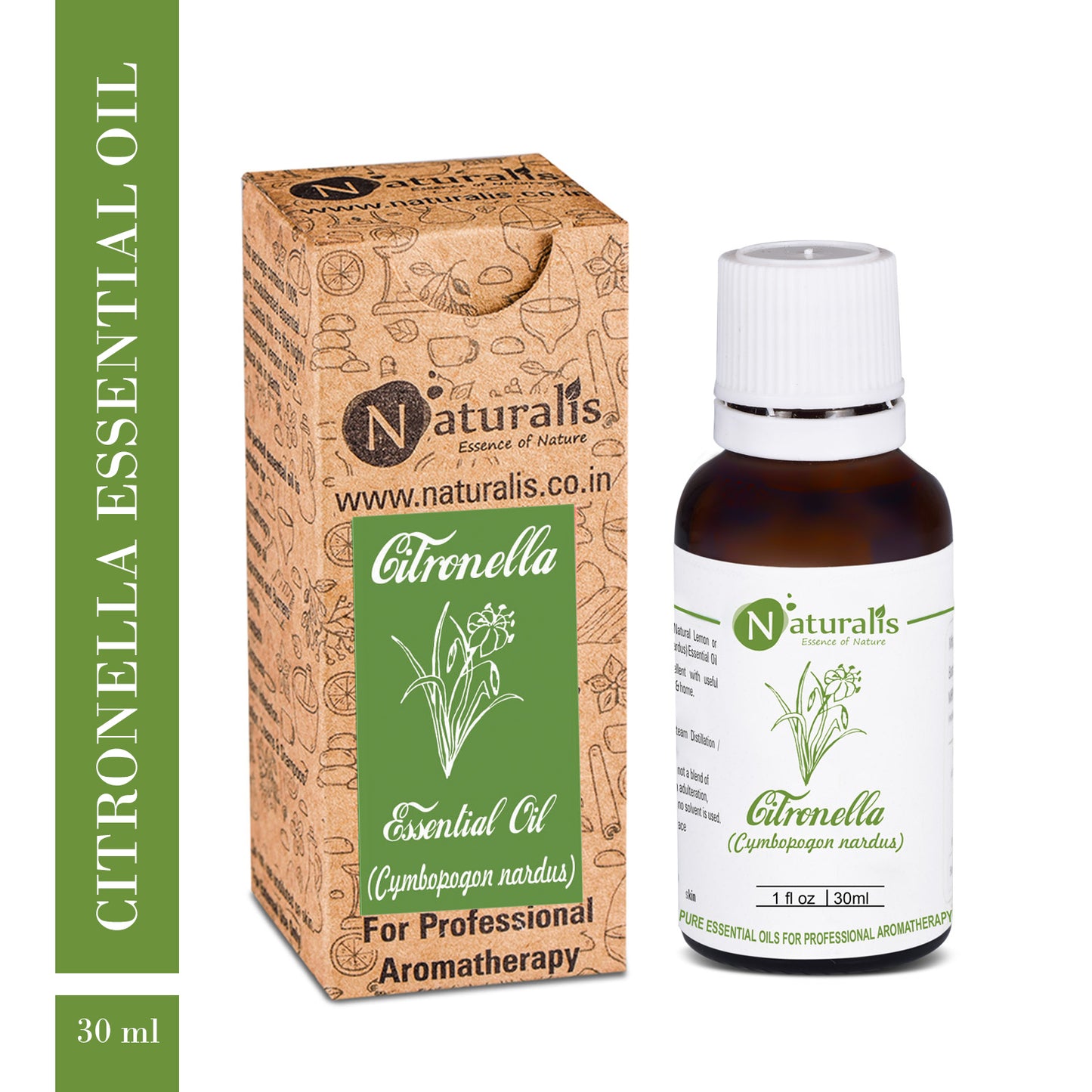 Citronella (Ceylon) Essential Oil by Naturalis - Pure & Natural - Naturalis