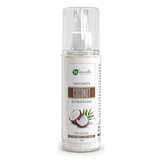 Naturalis 100% pure Fractionated Coconut Oil, odorless carrier oil, 200ml