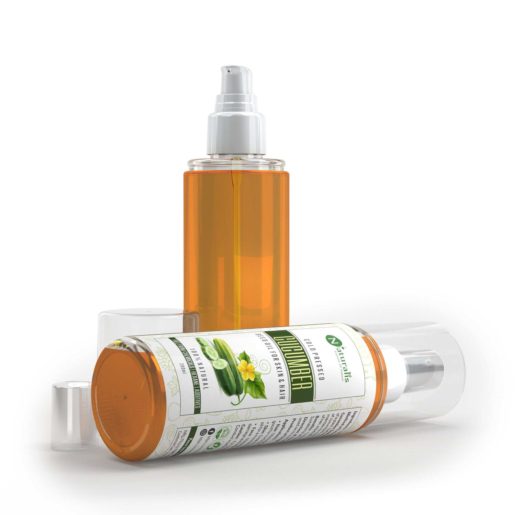 Cucumber Seed Carrier Oil, natural moisturizer for youthful skin, 200ml - Naturalis