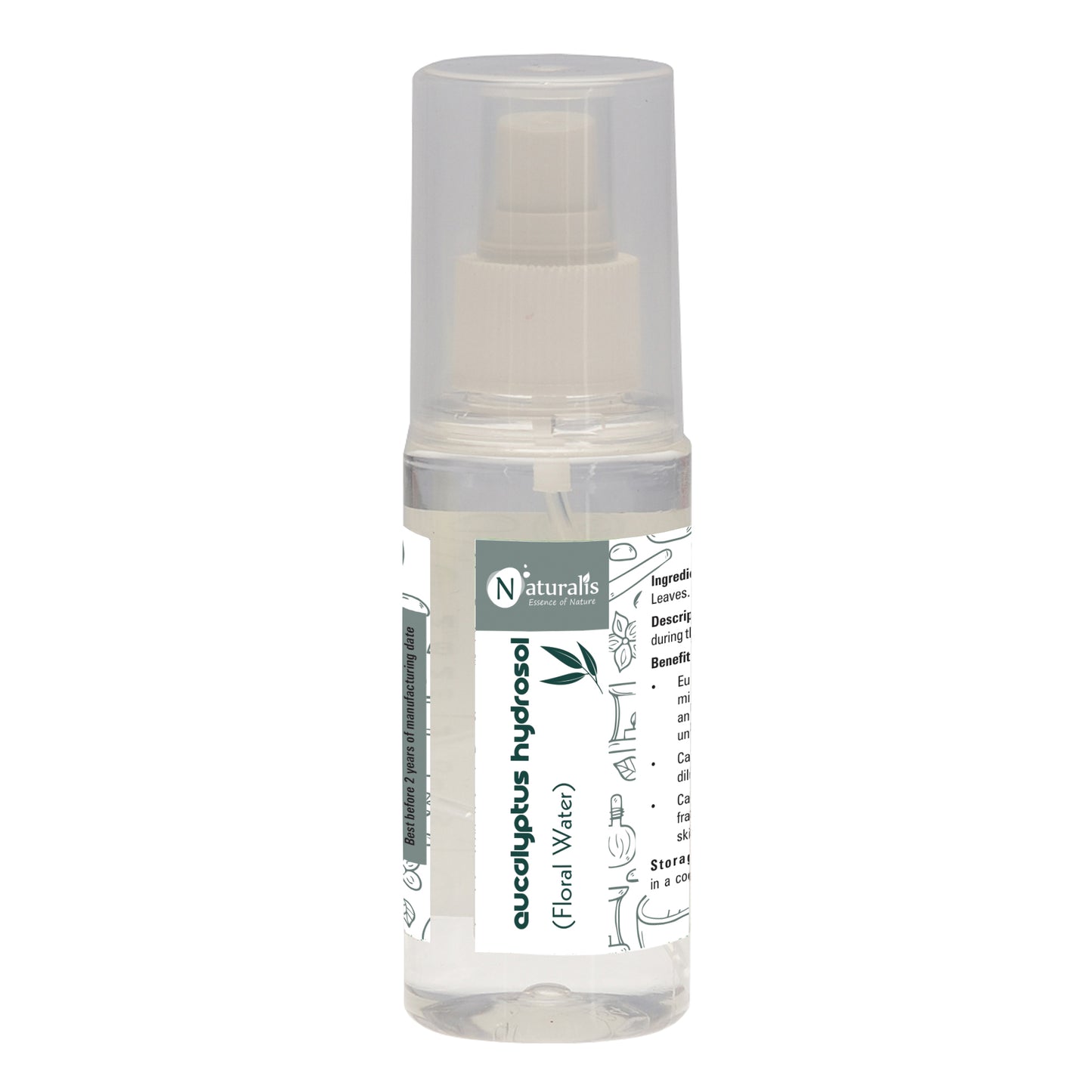 Naturalis Hydrosol- Rose, Geranium, Jasmin, Lavender, Tea Tree, Citronella, Eucalyptus, Basil, Orange,  Lemon, Peppermint and Sandal - Naturalis