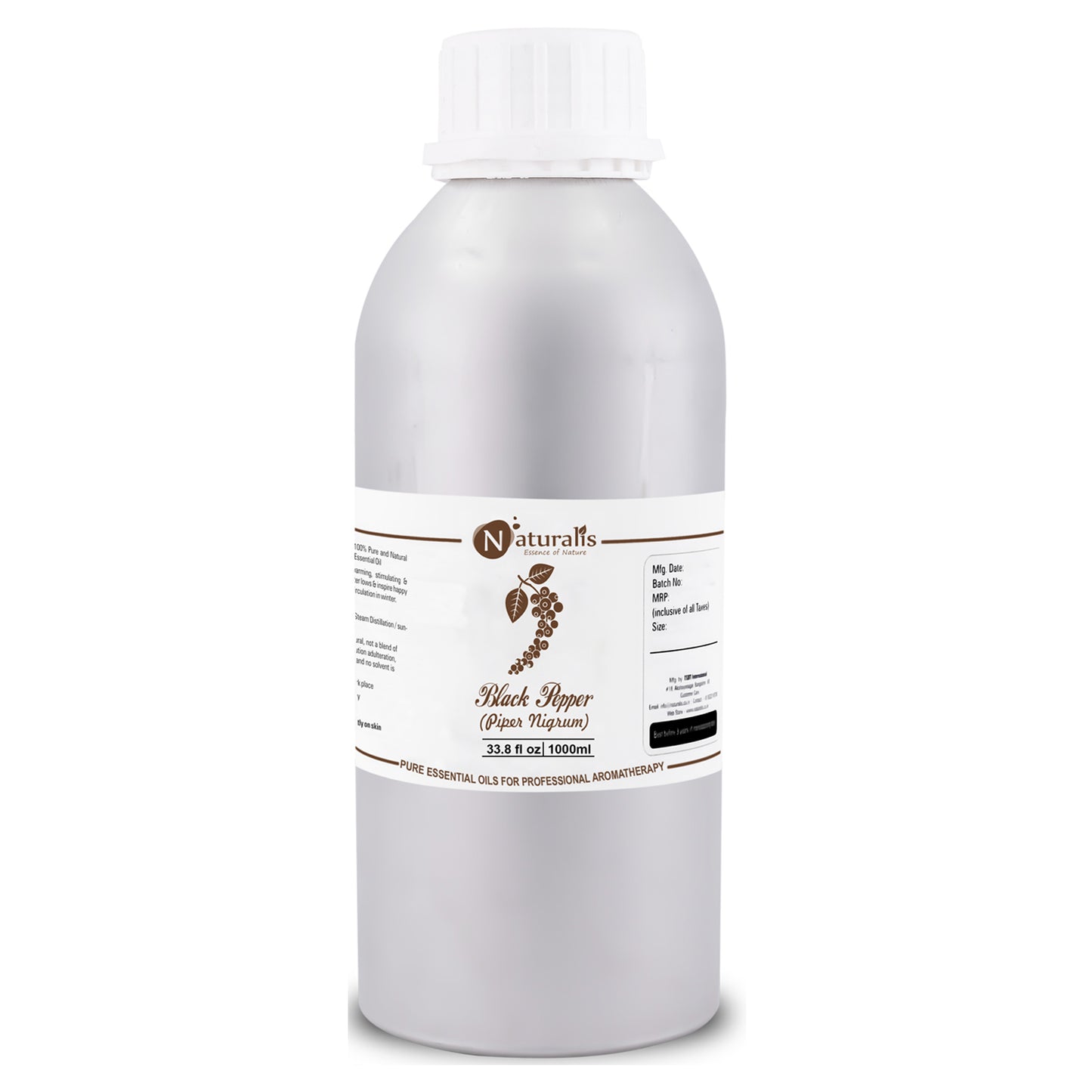 Black Pepper Essential Oil by Naturalis - Pure & Natural - Naturalis