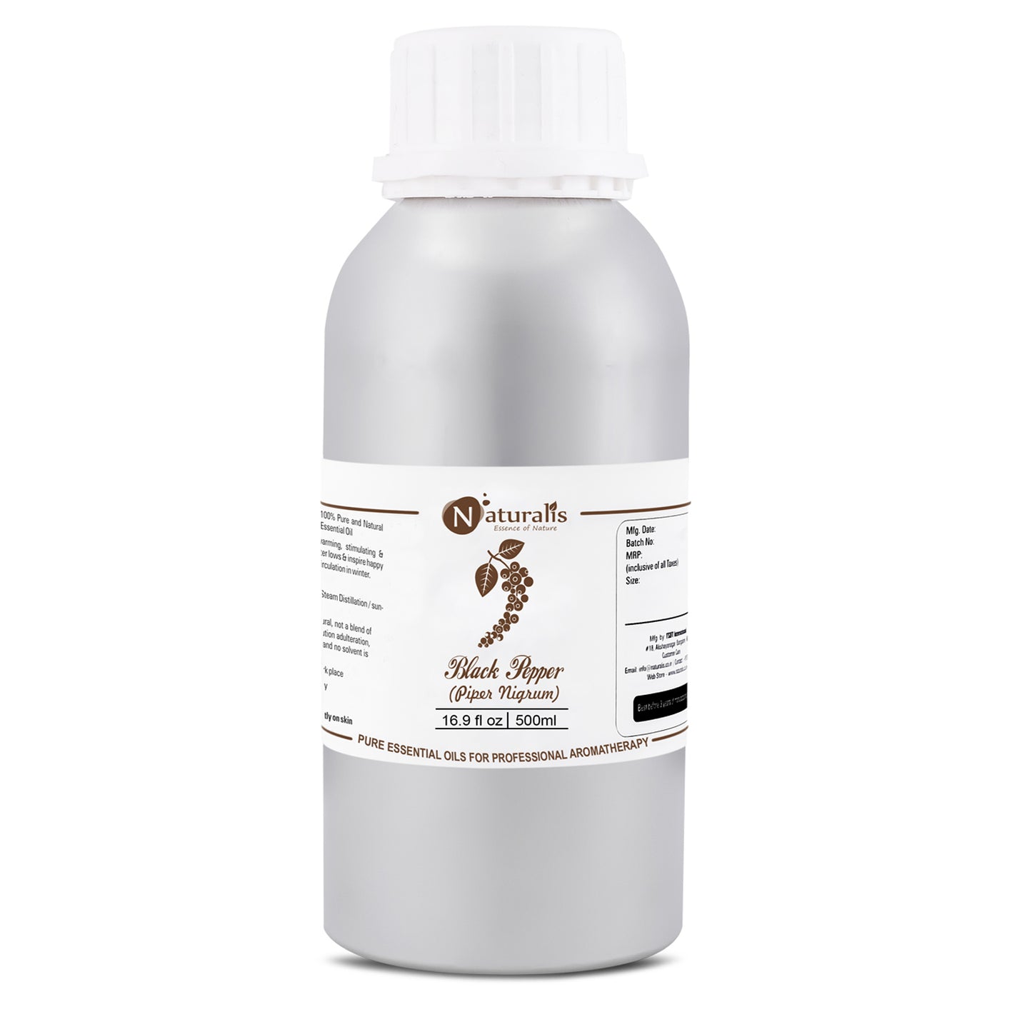 Black Pepper Essential Oil by Naturalis - Pure & Natural - Naturalis