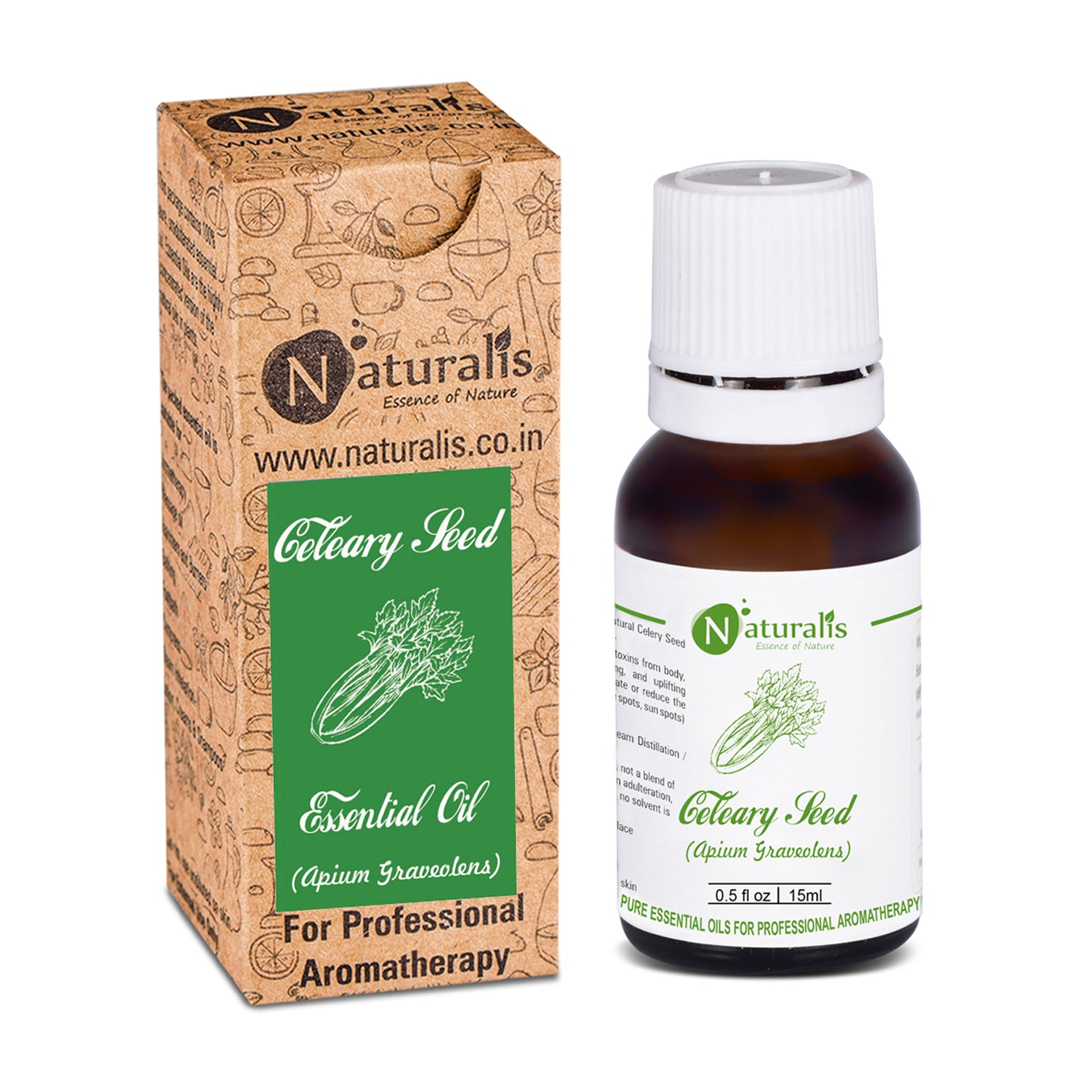 Pure Celery Seed Essential Oil by Naturalis 100ml - Naturalis