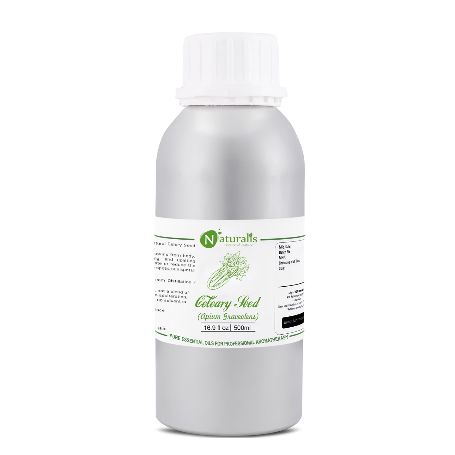 Pure Celery Seed Essential Oil by Naturalis 100ml - Naturalis