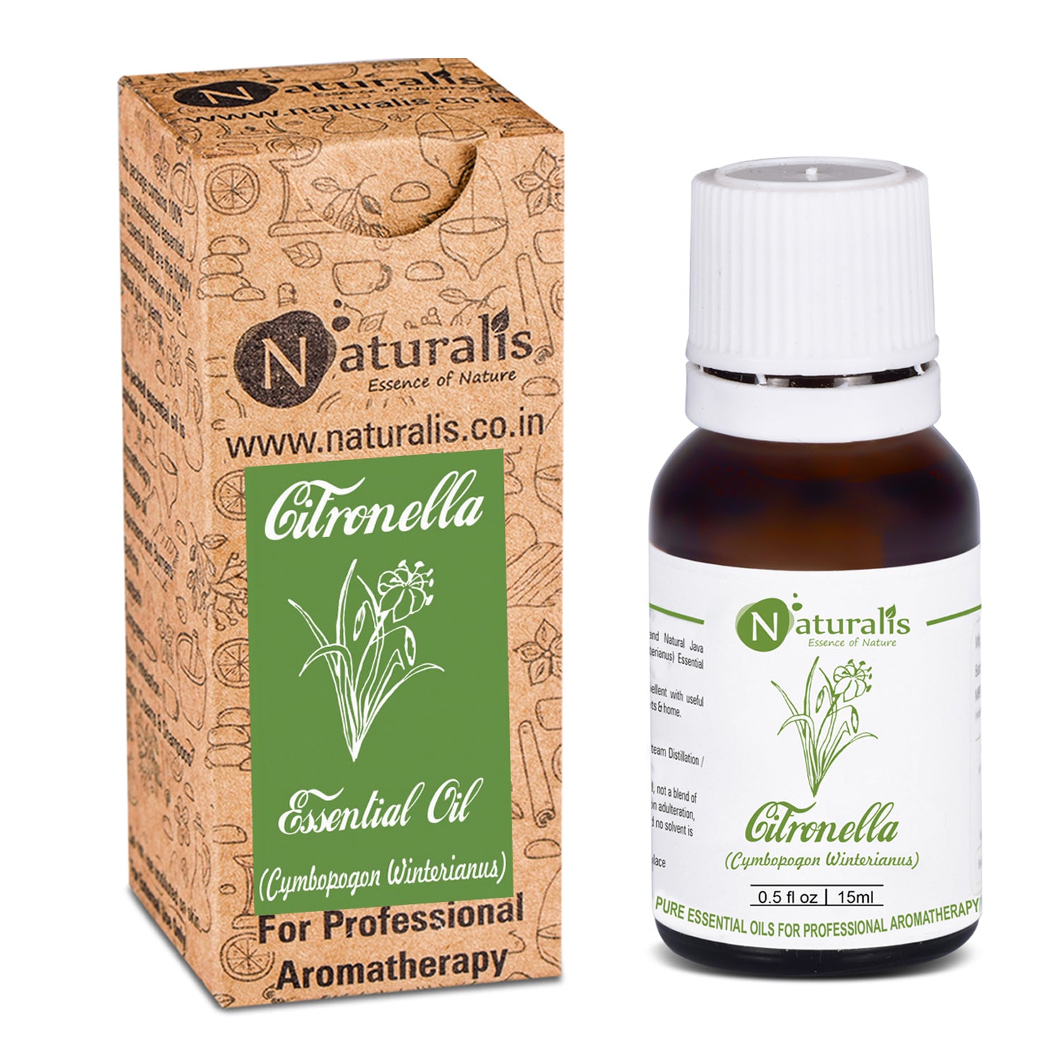 Citronella (Java) Essential Oil by Naturalis - Pure & Natural - Naturalis