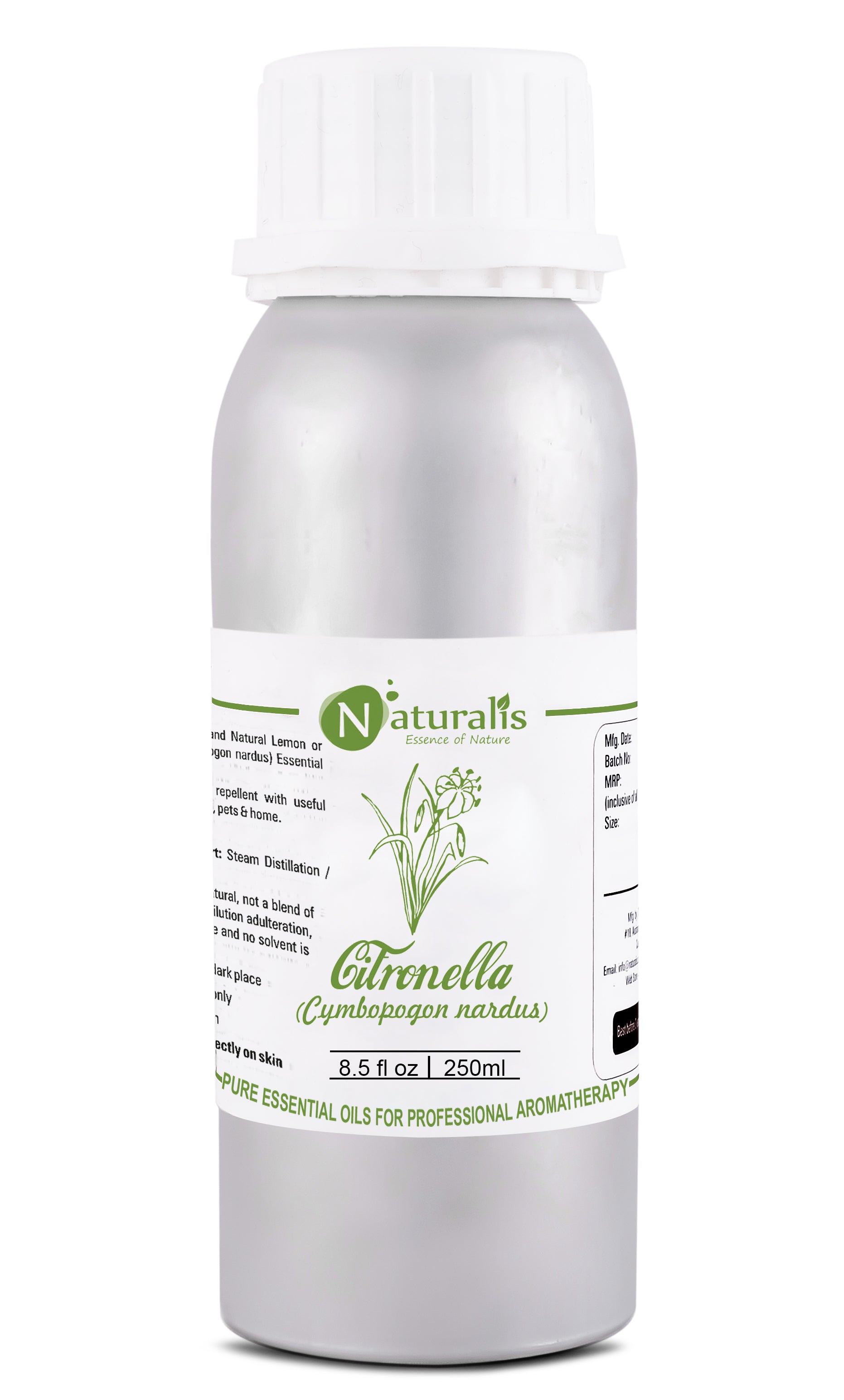 Citronella (Ceylon) Essential Oil by Naturalis - Pure & Natural - Naturalis