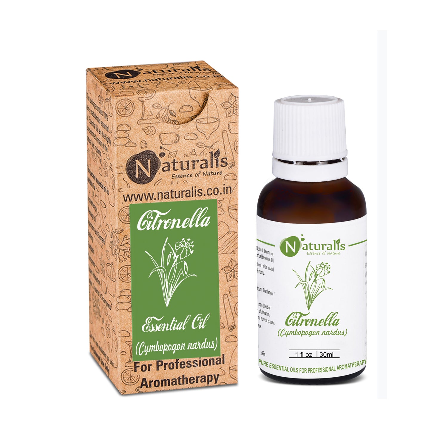 Citronella (Ceylon) Essential Oil by Naturalis - Pure & Natural - Naturalis
