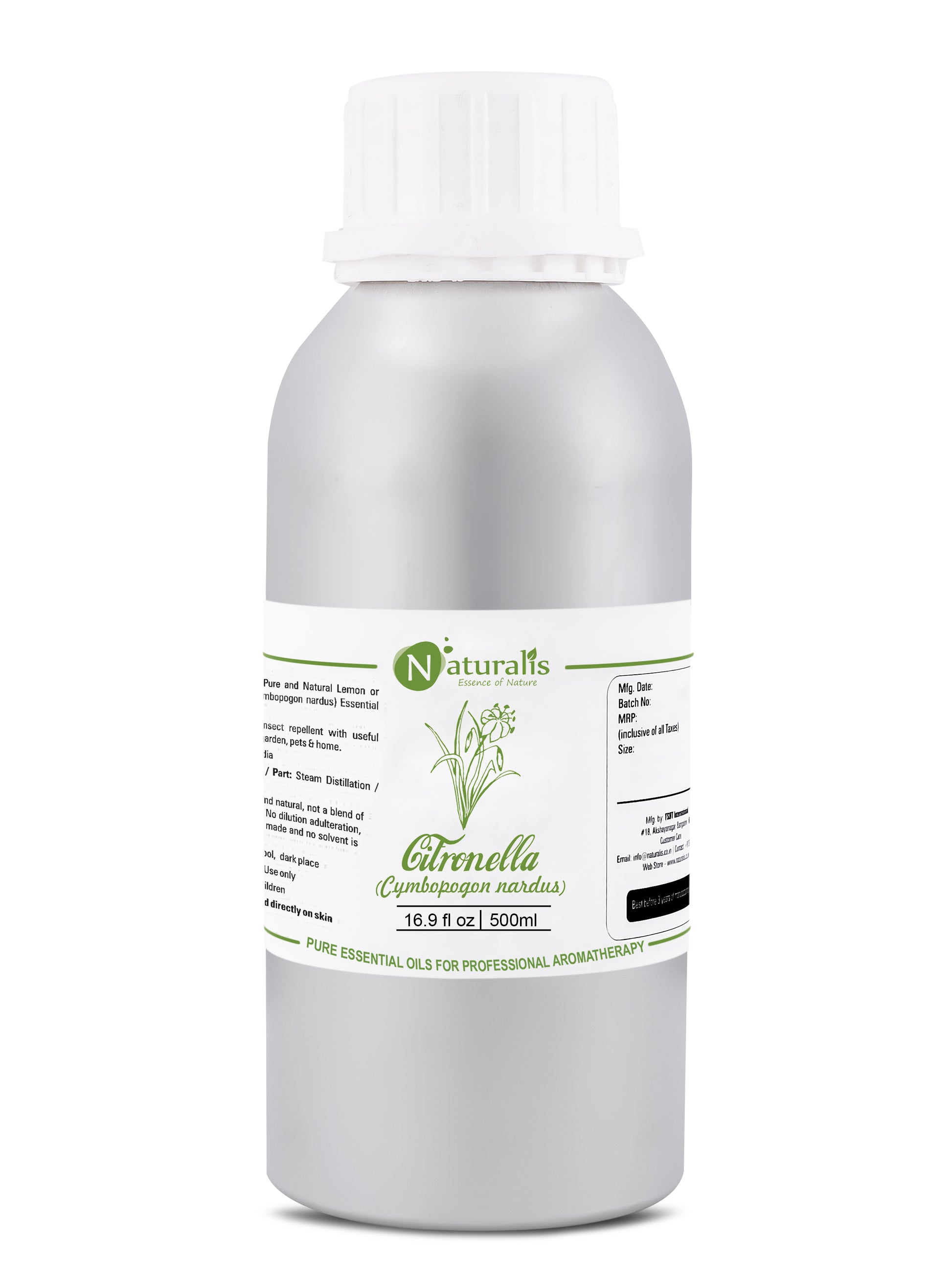 Citronella (Ceylon) Essential Oil by Naturalis - Pure & Natural - Naturalis