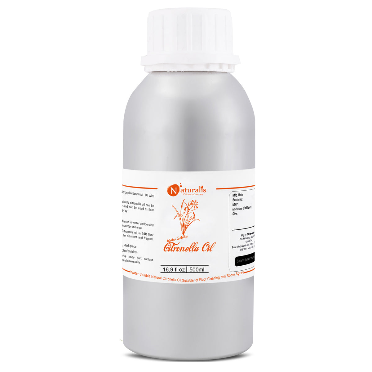 Naturalis natural citronella oil, water soluble for home cleaning use — close-up