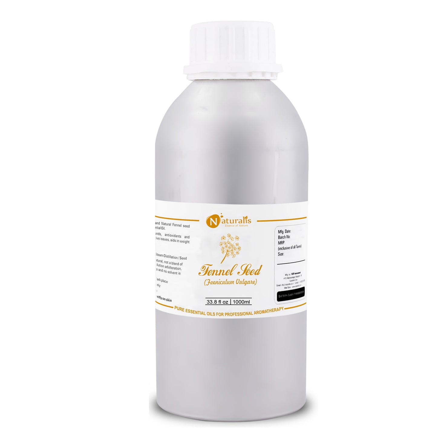 Fennel Seed Essential Oil by Naturalis - Pure & Natural - Naturalis