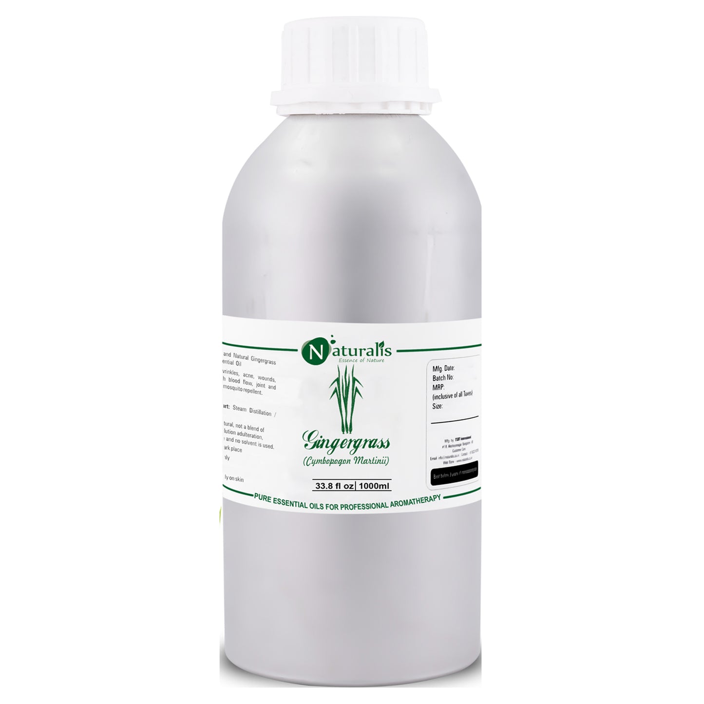 Gingergrass Essential Oil by Naturalis - Pure & Natural - Naturalis