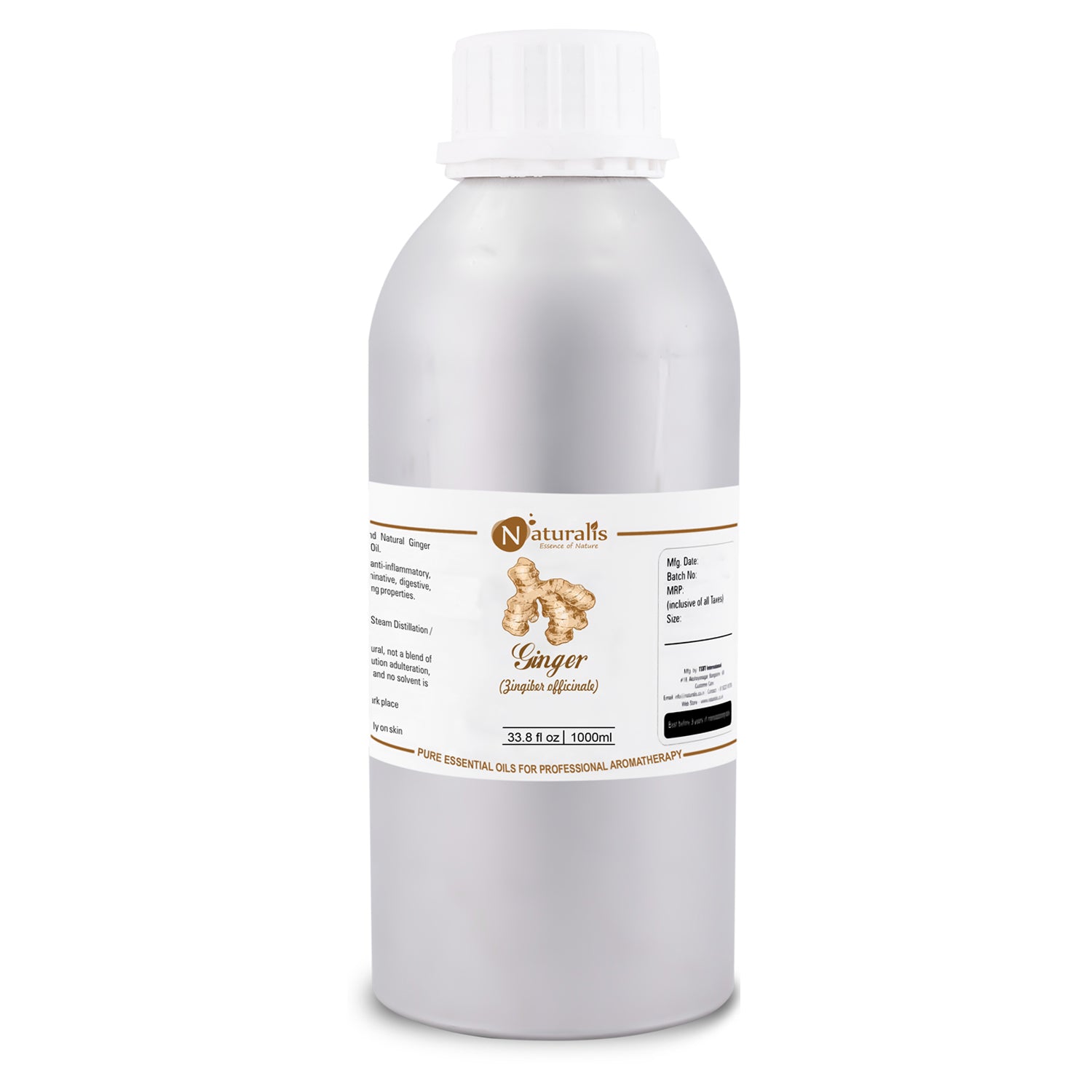 Ginger essential oil by Naturalis, 100% pure and therapeutic grade — view 10
