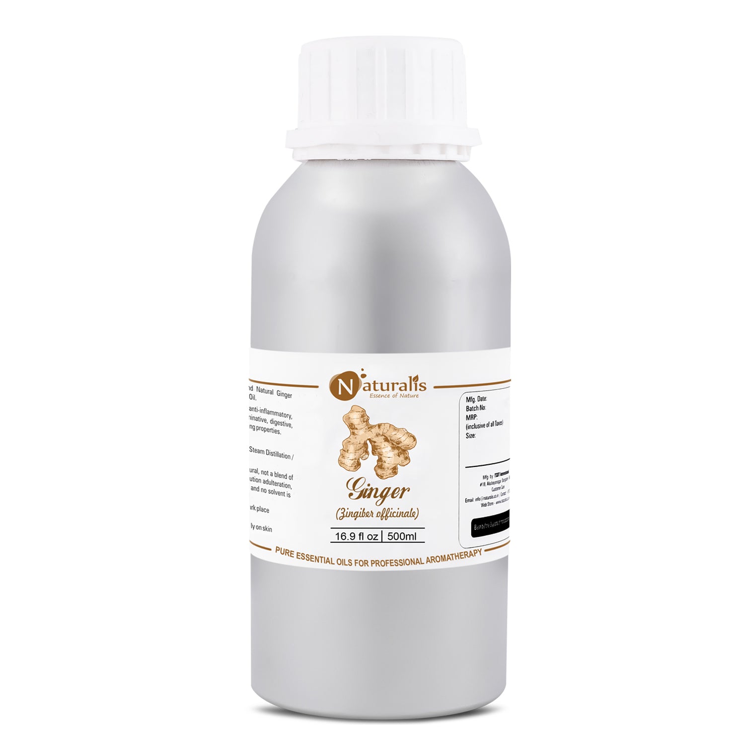Naturalis 100% pure Ginger Essential Oil (Zingiber officinale), therapeutic grade — view 9