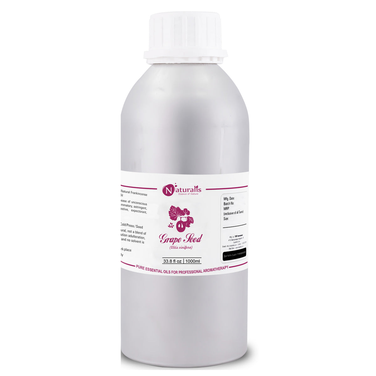 Grape seed carrier oil by Naturalis, cold-pressed and unrefined — view 13