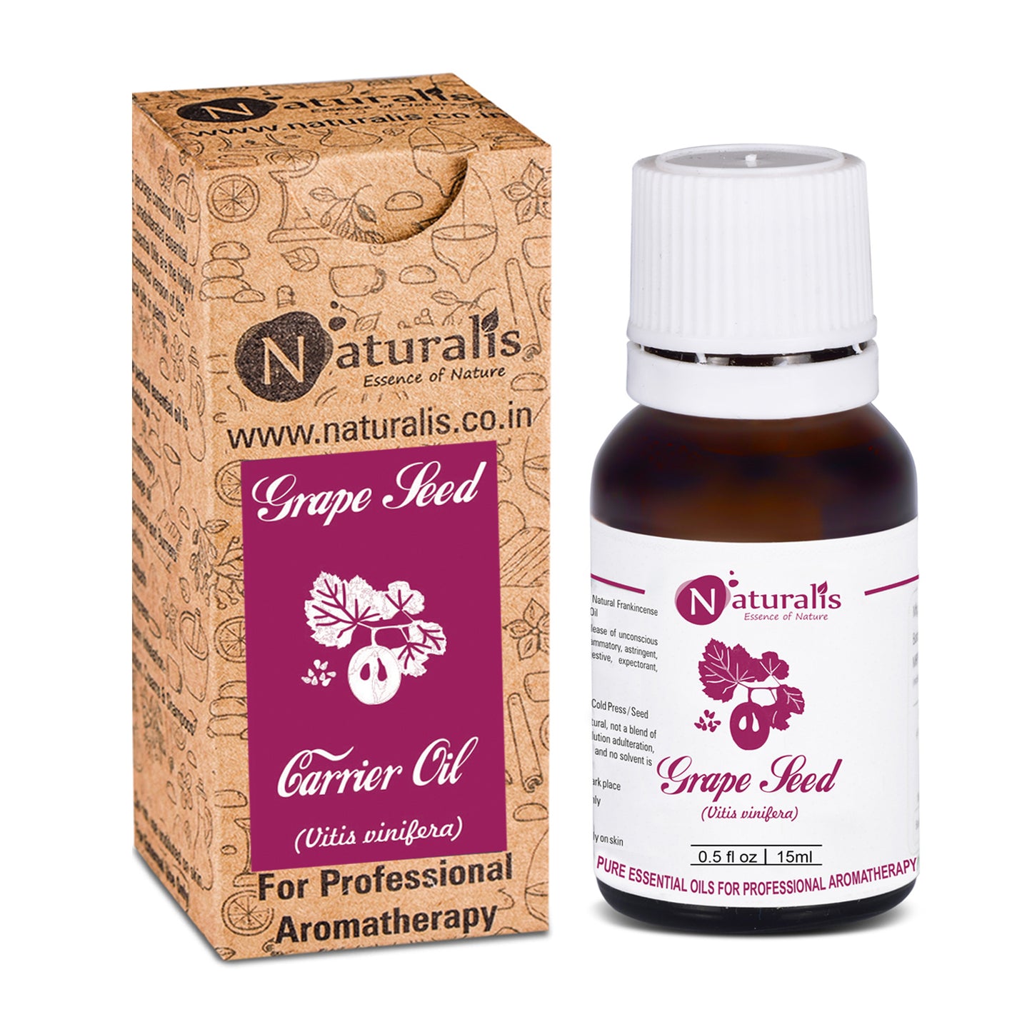 Cold Press Grape Seed Oil by Naturalis - Pure & Natural - Naturalis