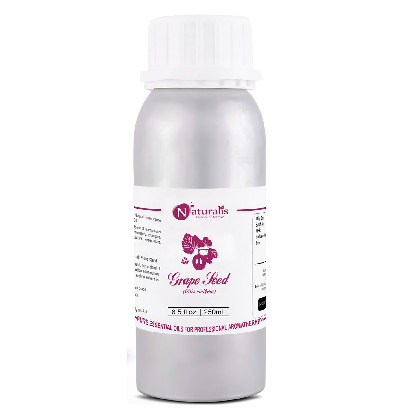 Cold Press Grape Seed Oil by Naturalis - Pure & Natural - Naturalis