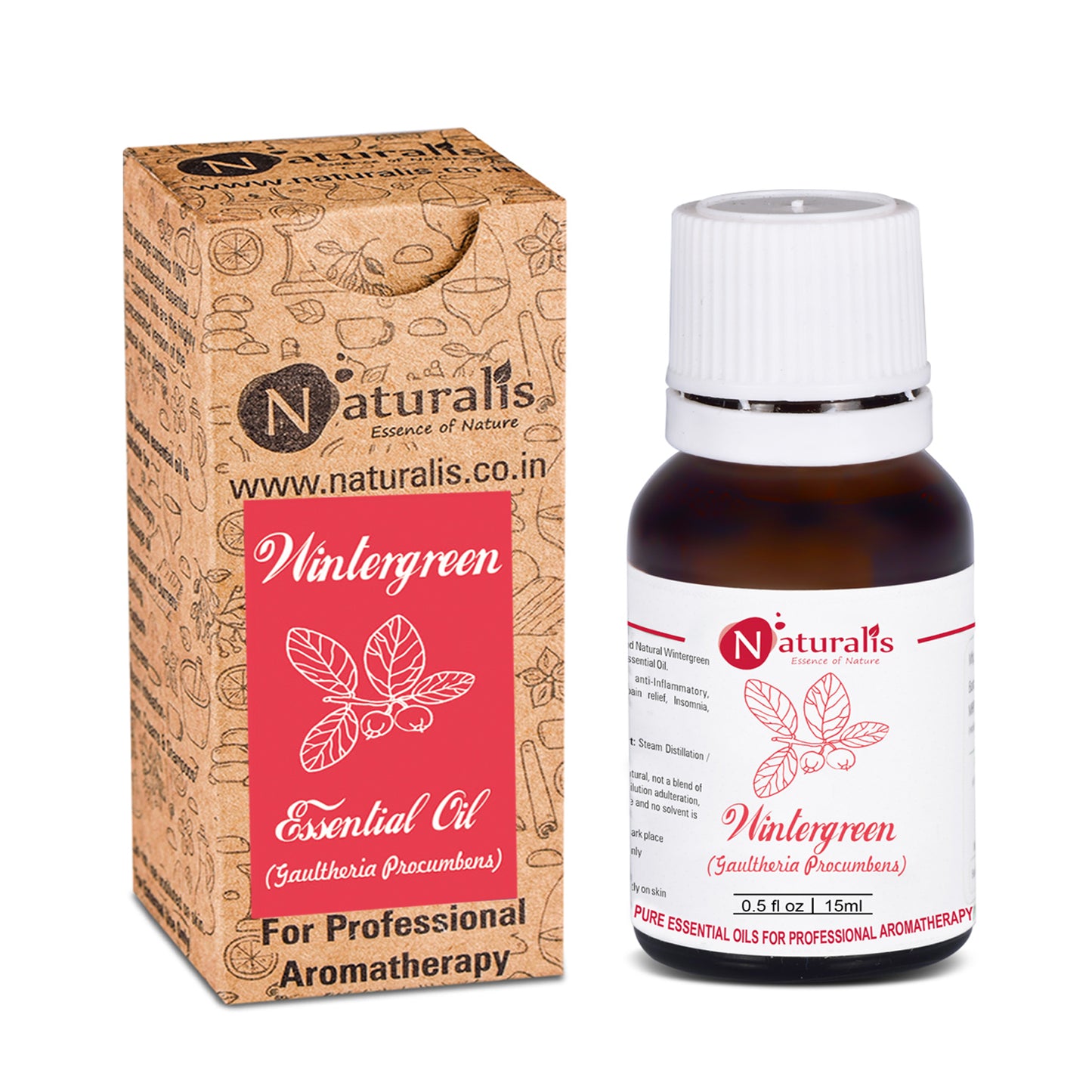 Wintergreen Essential Oil by Naturalis - Pure & Natural - Naturalis