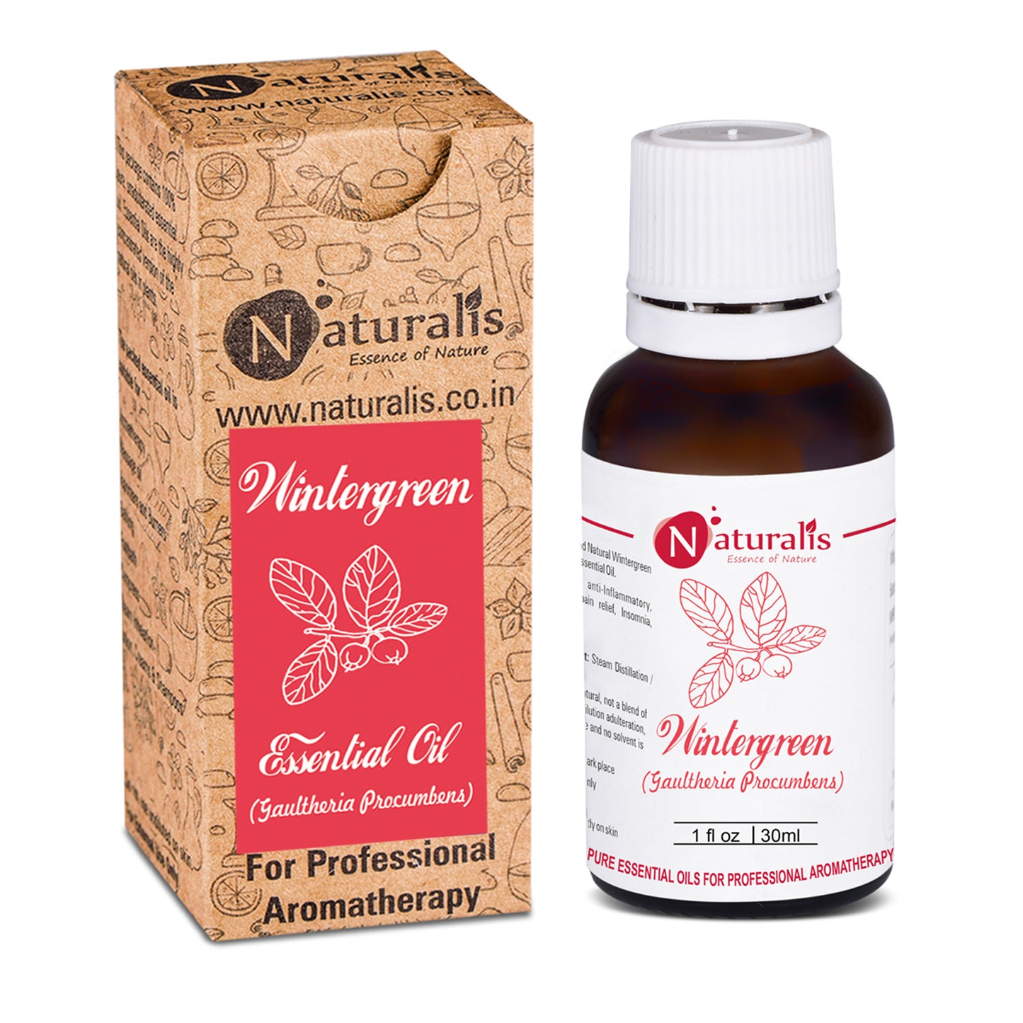 Wintergreen Essential Oil by Naturalis - Pure & Natural - Naturalis