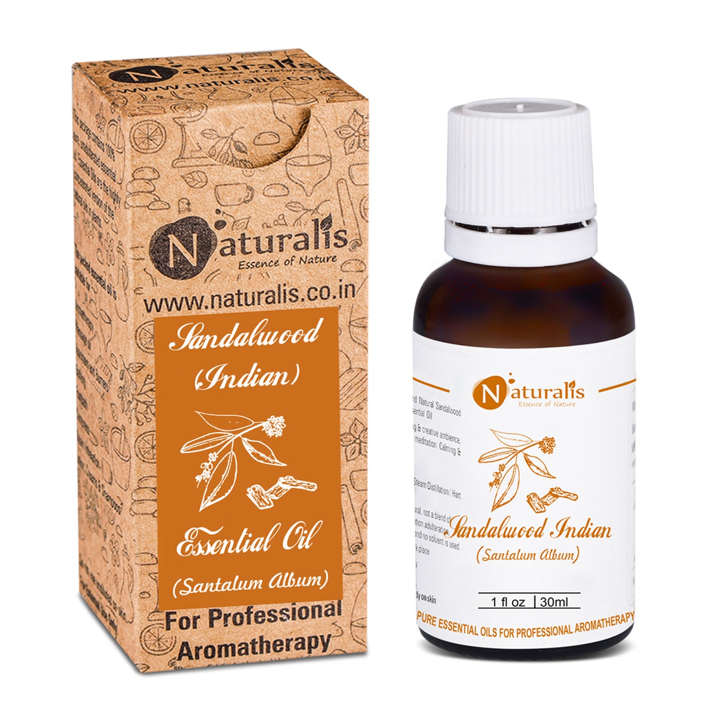Sandalwood Essential Oil (Indian) by Naturalis - Pure & Natural - Naturalis