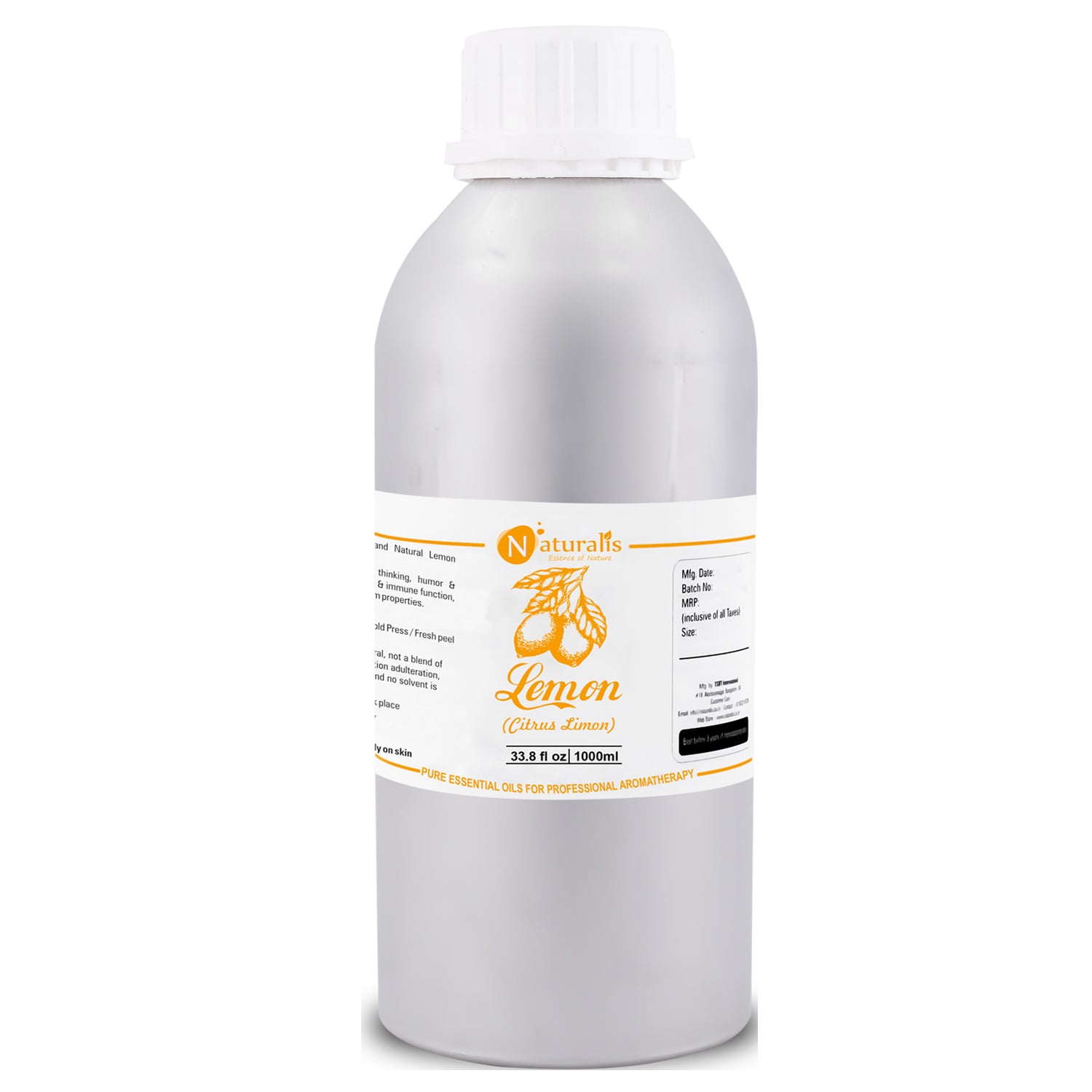 Lemon Essential Oil by Naturalis - Pure & Natural - Naturalis