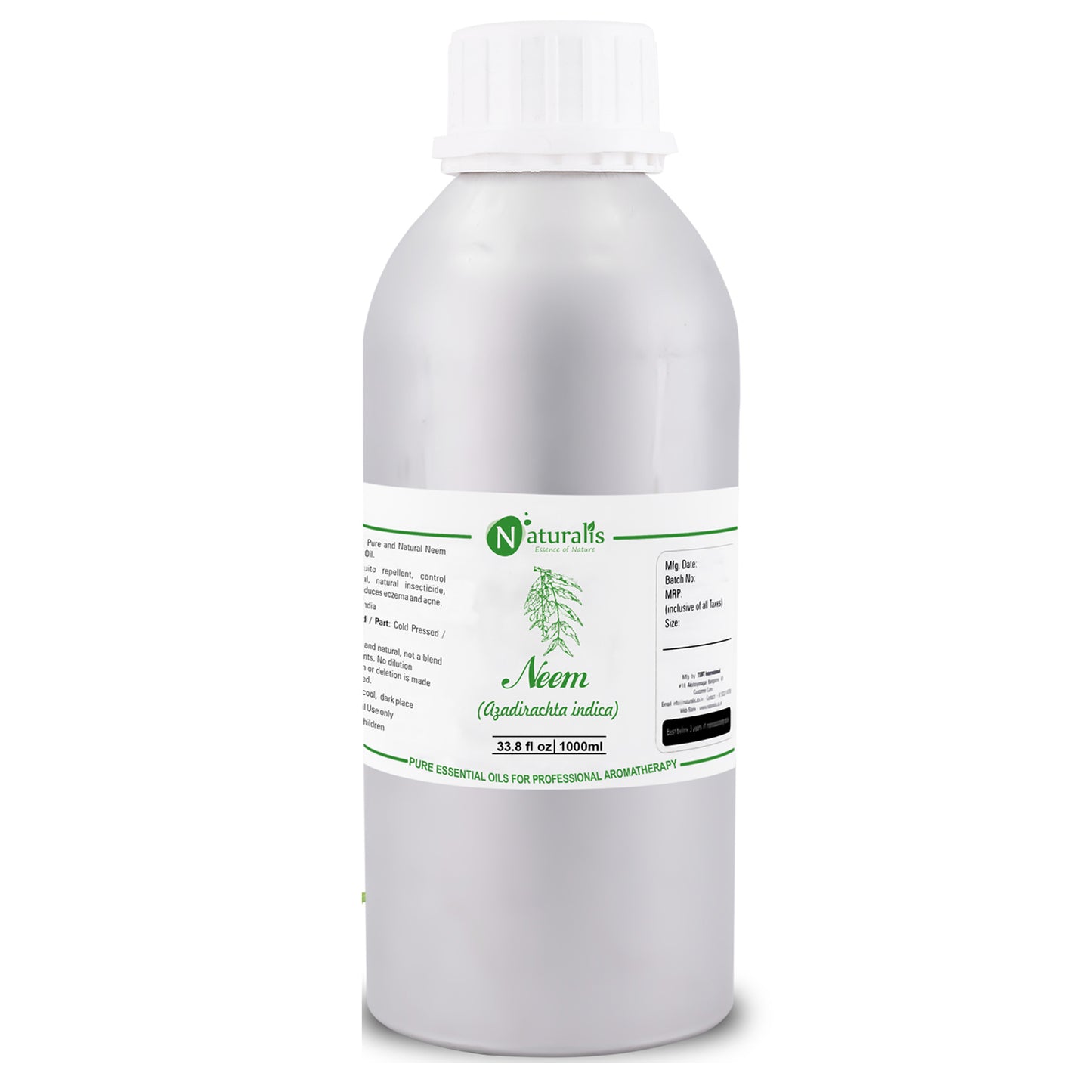 Coldpress Raw Neem Oil by Naturalis - Pure & Natural - Naturalis