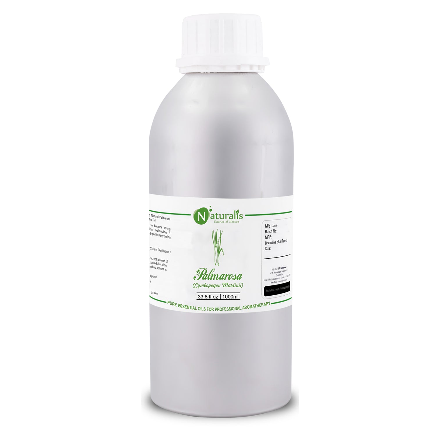 Palmarosa Essential Oil by Naturalis 100% Pure Natural Essential Oil - Naturalis