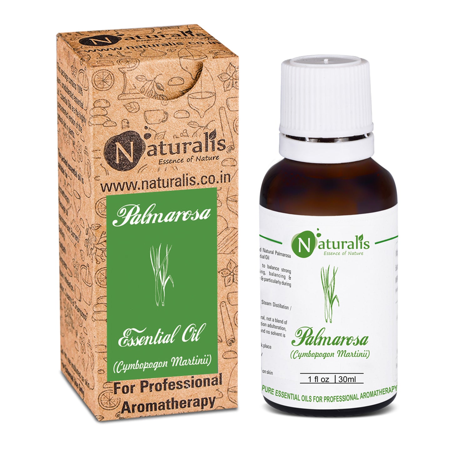 Palmarosa Essential Oil by Naturalis 100% Pure Natural Essential Oil - Naturalis