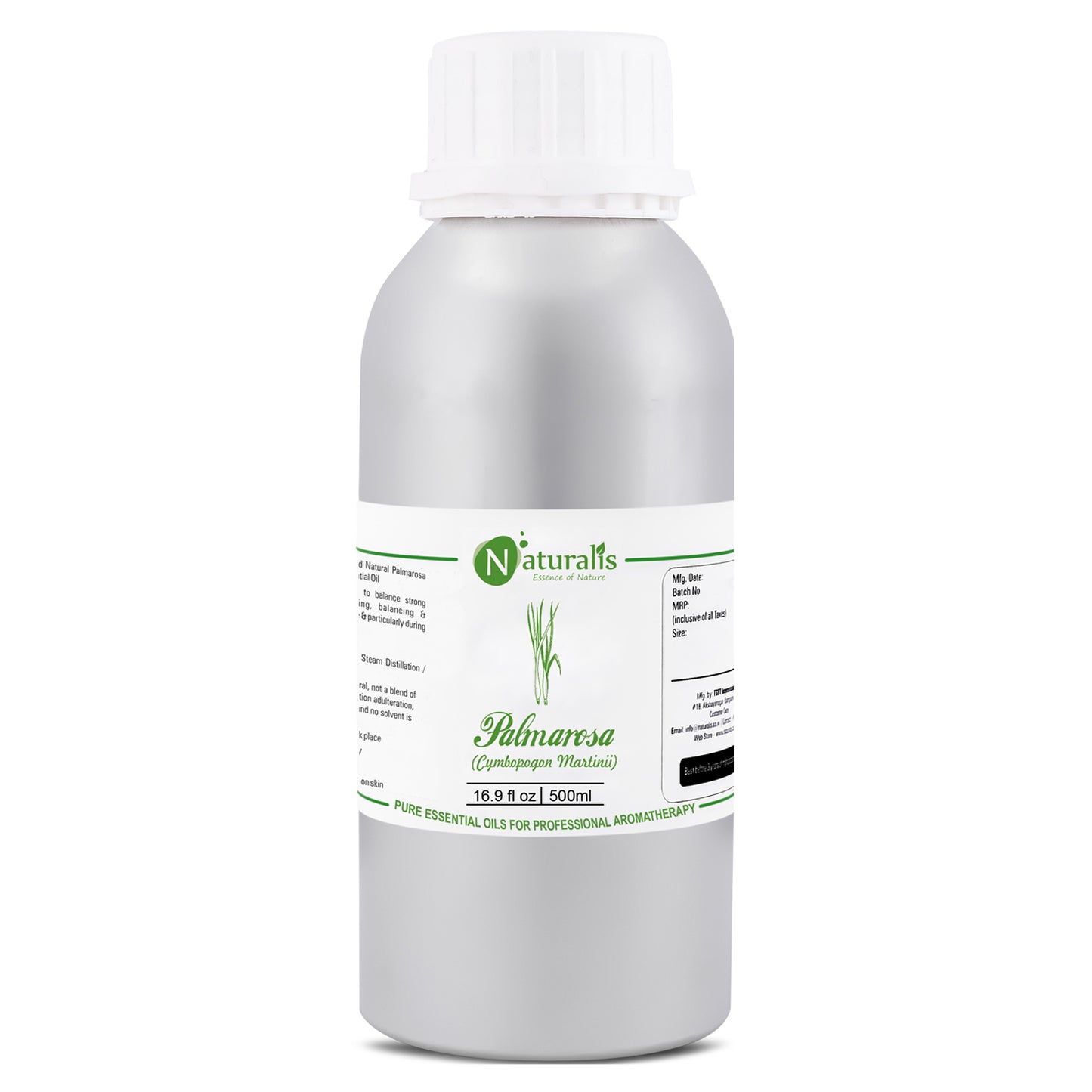 Palmarosa Essential Oil by Naturalis 100% Pure Natural Essential Oil - Naturalis