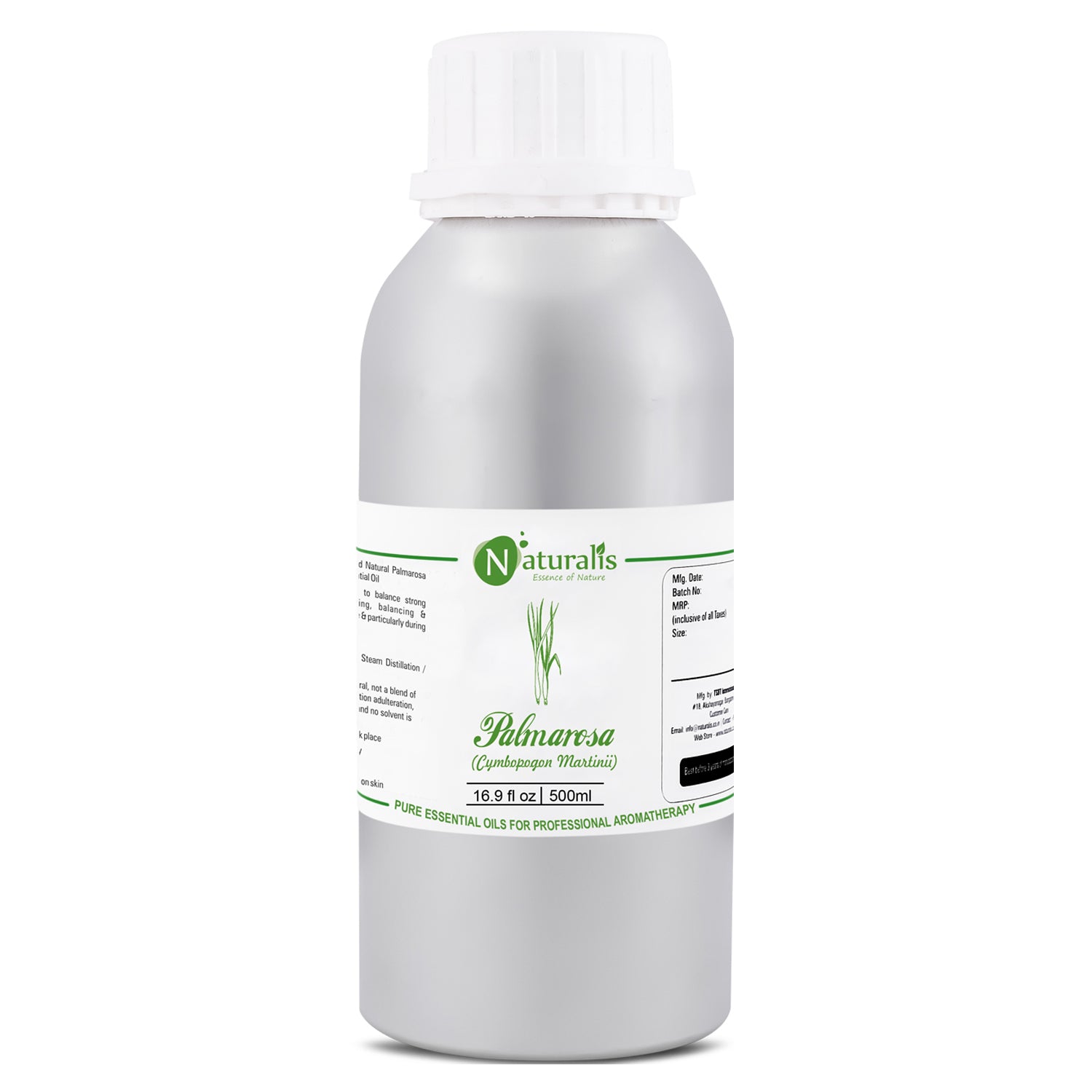 Palmarosa Essential Oil by Naturalis 100% Pure Natural Essential Oil - Naturalis
